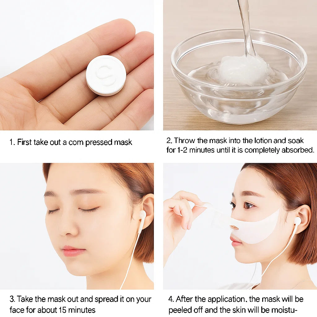 Ultra-Soft Disposable Face Mask Tablets - 50 Pack