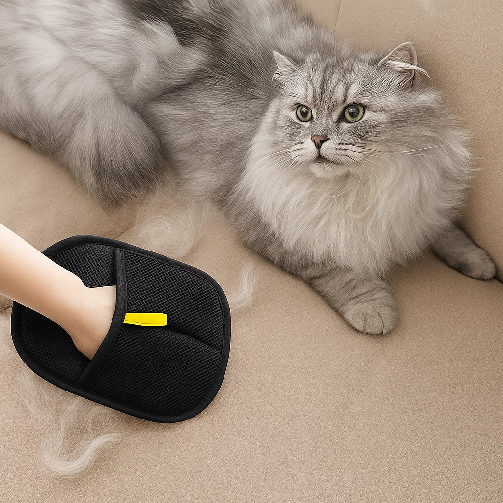 Pet Hair Removal Gloves – Double Sided Grooming Mitt for Dogs & Cats