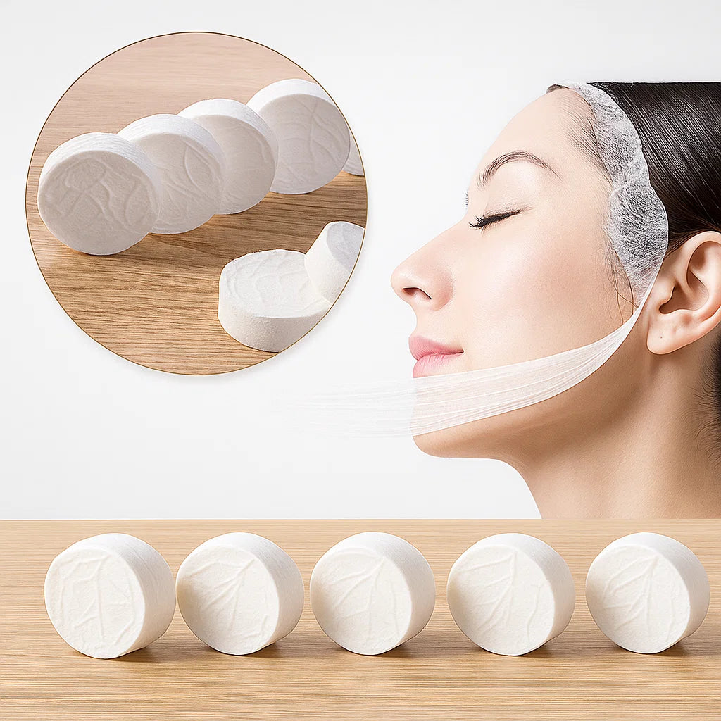 Ultra-Soft Disposable Face Mask Tablets - 50 Pack