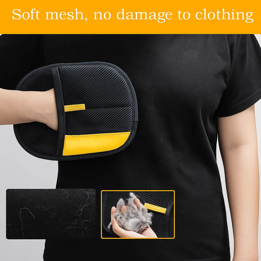 Pet Hair Removal Gloves – Double Sided Grooming Mitt for Dogs & Cats